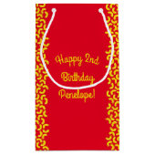 Mac en Cheese Kind 1st Birthday Party Macaroni Klein Cadeauzakje (Achterkant)