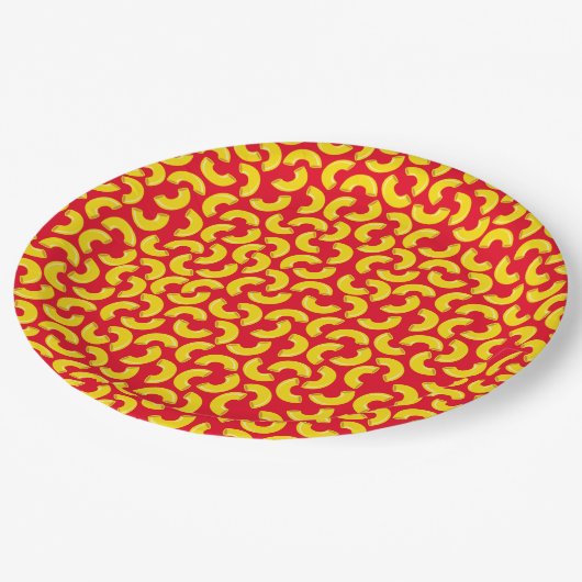 Mac en Cheese Kind 1st Birthday Party Macaroni Papieren Bordje (Gekanteld)