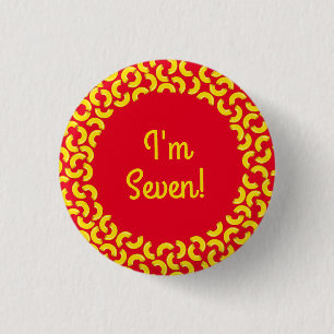 Mac en Cheese Kind 1st Birthday Party Macaroni Ronde Button 3,2 Cm