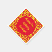 Mac en Cheese Kind 1st Birthday Party Macaroni Servet (Hoek)