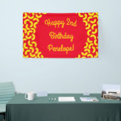 Mac en Cheese Kind 1st Birthday Party Macaroni Spandoek (Beurs)
