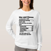 Mac en Cheese Nutrition Fact.w T-shirt (Voorkant)