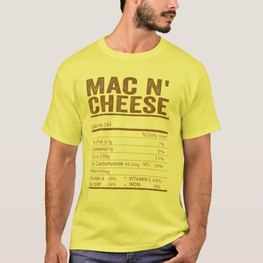 Mac en Cheese Nutrition Food Matching Family dan T-shirt (Voorkant)