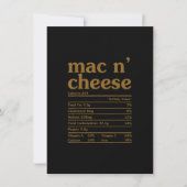 Mac en Cheese Nutrition Funny Thanksgiving Mac N' Kaart (Voorkant)
