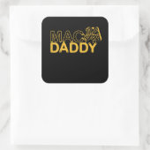 Mac en Cheese Nutrition Funny Thanksgiving Mac Vierkante Sticker (Tas)