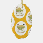 Mac en Cheese Please Pattern Keramisch Ornament (Rechts)