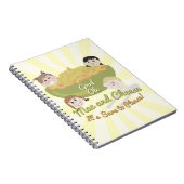 Mac en Cheese Please Retro Kind Art Design Notitieboek (Rechterzijde)