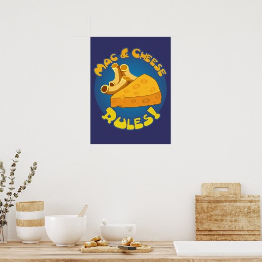 Mac- en Cheese-regels Poster (Keuken)