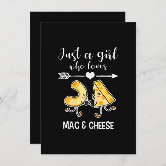 Mac en Cheese Shirt Funny Mac en Cheese Lover Gift Kaart (Voorkant / Achterkant)