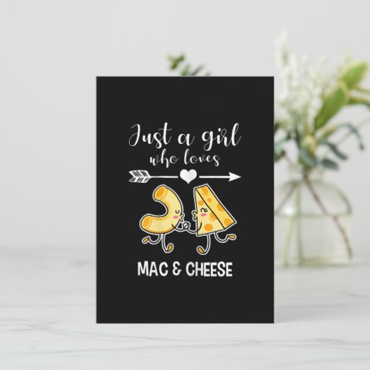 Mac en Cheese Shirt Funny Mac en Cheese Lover Gift Kaart (Staand voorkant)