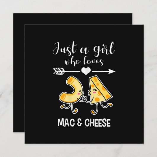 Mac en Cheese Shirt Funny Mac en Cheese Lover Gift Kaart (Voorkant / Achterkant)