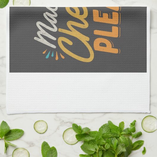 Mac en kaas alsjeblieft theedoek (Gevouwen)