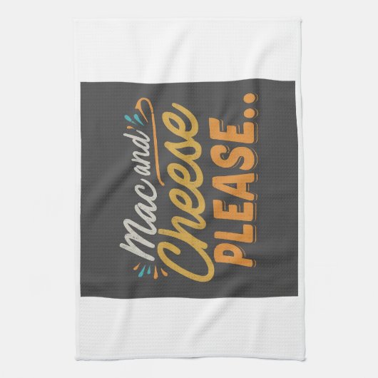 Mac en kaas alsjeblieft theedoek (Verticaal)