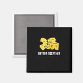 Mac En Kaas Beter Samen Leuke Voedsel Design Magneet (Voorkant / Achterkant)