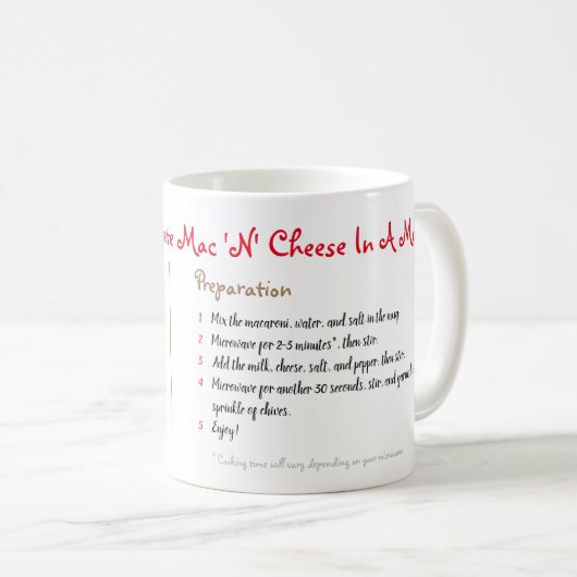 Mac en kaas in een Mok microgolfontvanger (Voorkant rechts)