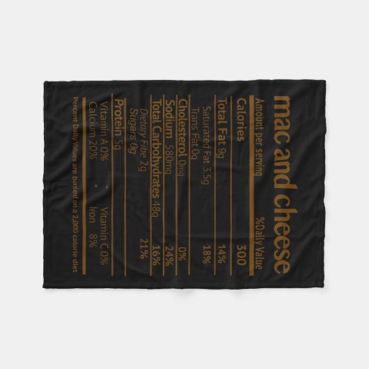 Mac en kaas kostuum grappige voeding feiten fleece deken (Voorkant (Horizontaal))