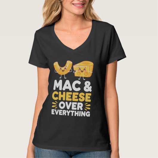 Mac en kaas over alles Macaroni en kaas T-shirt (Voorkant)
