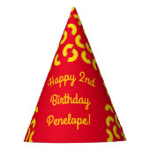 Mac en kaas verjaardagsfeestje Macaroni Feesthoedjes (Voorkant)