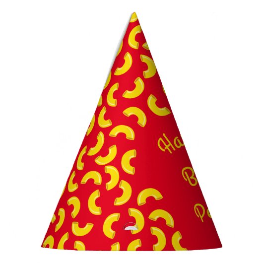 Mac en kaas verjaardagsfeestje Macaroni Feesthoedjes (Links)