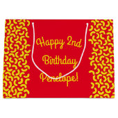 Mac en kaas verjaardagsfeestje Macaroni Groot Cadeauzakje (Voorkant)