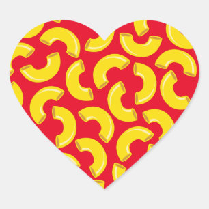 Mac en kaas verjaardagsfeestje Macaroni Hart Sticker