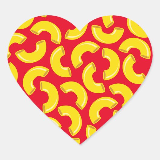 Mac en kaas verjaardagsfeestje Macaroni Hart Sticker (Voorkant)