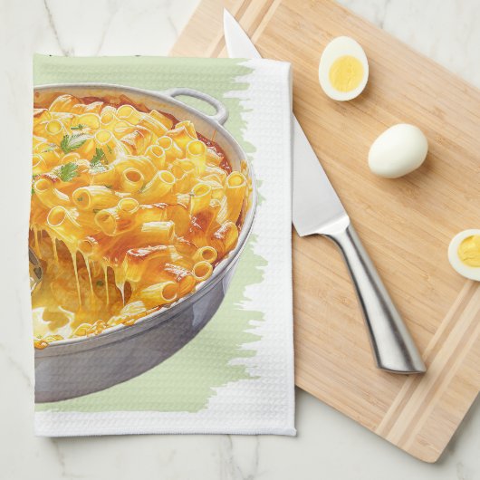 Mac en kaasbakrecept theedoek (Quarter Fold)