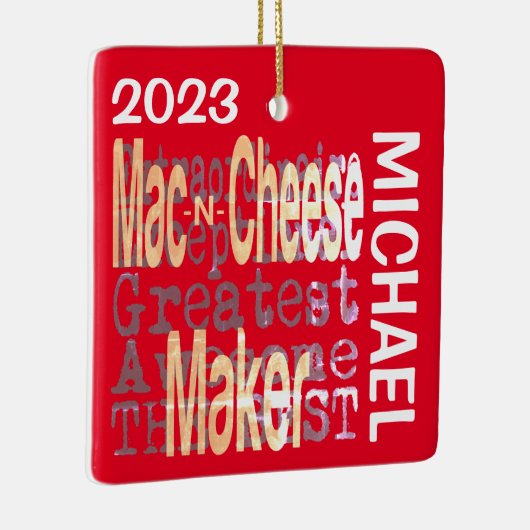 Mac en Kaasmaker Buitengewone CUSTOM Keramisch Ornament (Rechts)