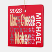 Mac en Kaasmaker Buitengewone CUSTOM Keramisch Ornament (Links)