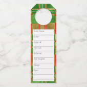 MAC GREGOR TARTAN 2.25 "x7" Lange garen Labels (Voorkant)