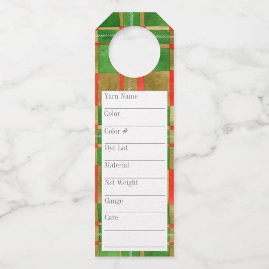 MAC GREGOR TARTAN 2.25 "x7" Lange garen Labels (Voorkant)