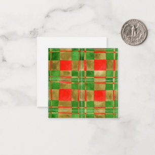 MAC GREGOR TARTAN 2,5" Vierkante vlakke Kaart Notitiekaartje