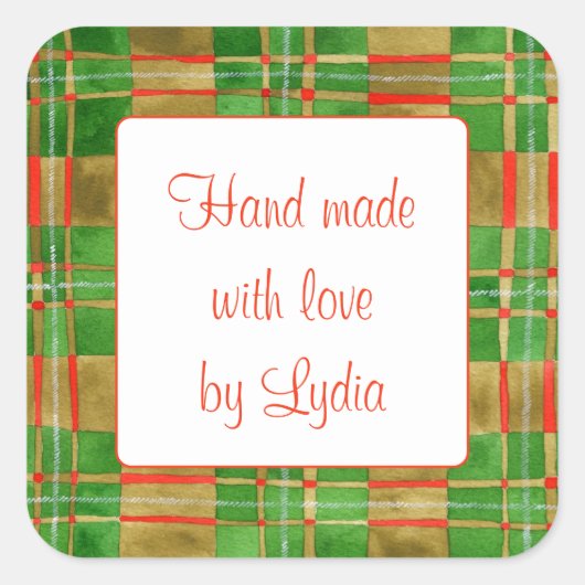 MAC GREGOR TARTAN 3" Vierkante "Handgemaakte" Stic Vierkante Sticker (Voorkant)