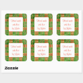 MAC GREGOR TARTAN 3" Vierkante "Handgemaakte" Stic Vierkante Sticker (Vel)