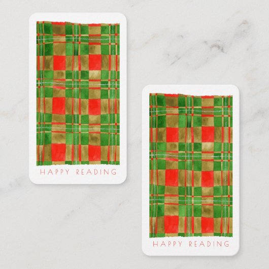 MAC GREGOR TARTAN Bladwijzer - 3.5x2 Kaart + Tekst Notitiekaartje (Voorkant / Achterkant)