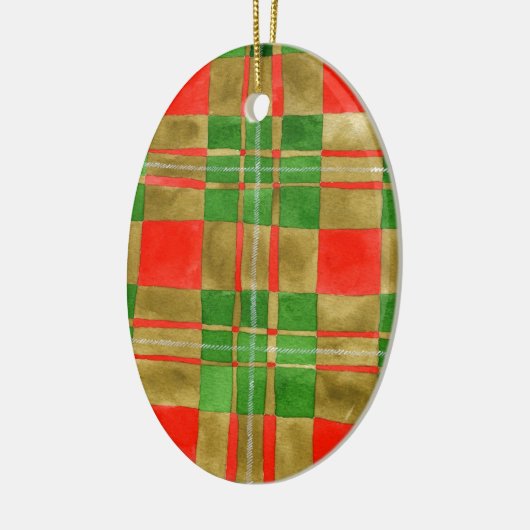 MAC GREGOR TARTAN Ceramic Oval Ornament (Links)