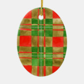 MAC GREGOR TARTAN Ceramic Oval Ornament (Voorkant)