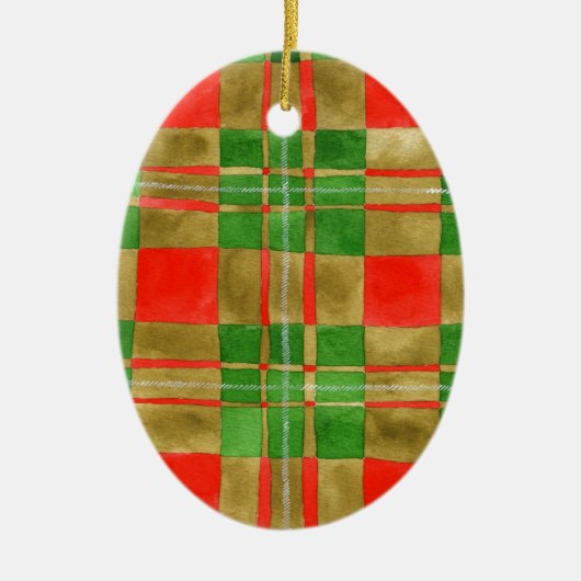 MAC GREGOR TARTAN Ceramic Oval Ornament (Voorkant)