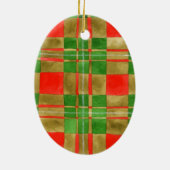 MAC GREGOR TARTAN Ceramic Oval Ornament (Achterkant)