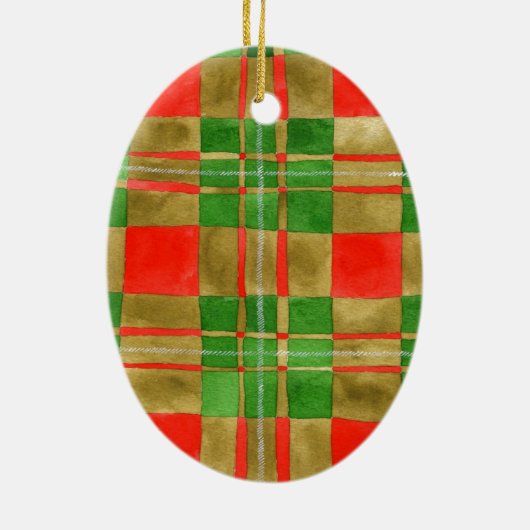 MAC GREGOR TARTAN Ceramic Oval Ornament (Achterkant)