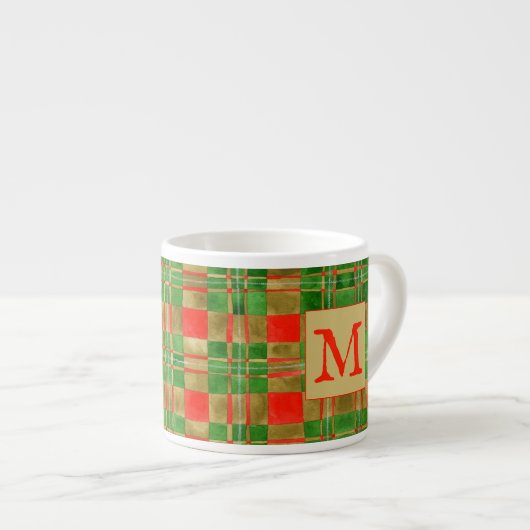 MAC GREGOR TARTAN Espresso Cup + Initiaal Espresso Kop (Voorkant rechts)
