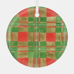 MAC GREGOR TARTAN Glas Cirkel Ornament