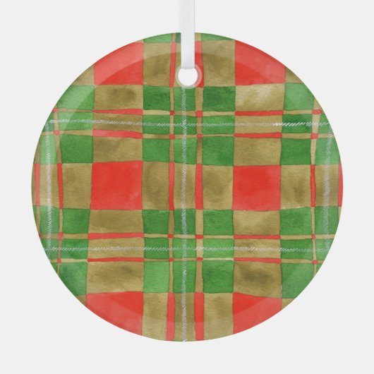 MAC GREGOR TARTAN Glas Cirkel Ornament (Voorkant)