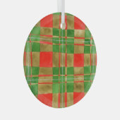 MAC GREGOR TARTAN Glas Cirkel Ornament (Voorkant Rechts)