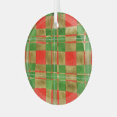 MAC GREGOR TARTAN Glas Cirkel Ornament (Voorkant links)