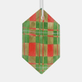 MAC GREGOR TARTAN Glass Hexagon Ornament (Voorkant Rechts)