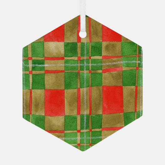 MAC GREGOR TARTAN Glass Hexagon Ornament (Achterkant)