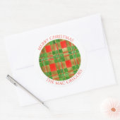 MAC GREGOR TARTAN Grote Ronde Envelop Afdichtingen Sticker (Envelop)
