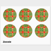 MAC GREGOR TARTAN Grote Ronde Stickers (Vel)