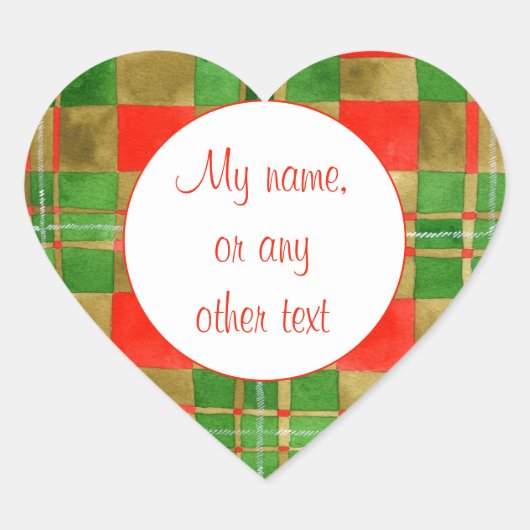 MAC GREGOR TARTAN Heart Matte Stickers (Voorkant)
